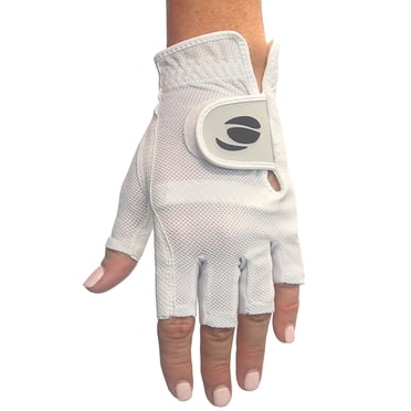 Orlimar Allante Women's Half Mesh Golf Gloves (3-pack), Fits on Left Hand Small