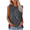 thumbnail image 1 of Womens Sleeveless Top V-Neck Pullover Printing Vest, 1 of 1