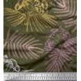 thumbnail image 1 of Soimoi Velvet Fabric Leaves & Floral Flower Print Fabric by Yard 58 Inch Wide, 1 of 3