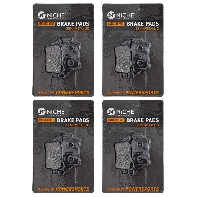 Niche Brake Pad Set for KTM 400 Semi-Metallic Motorcycle 4 Pack 519-KPA2387D