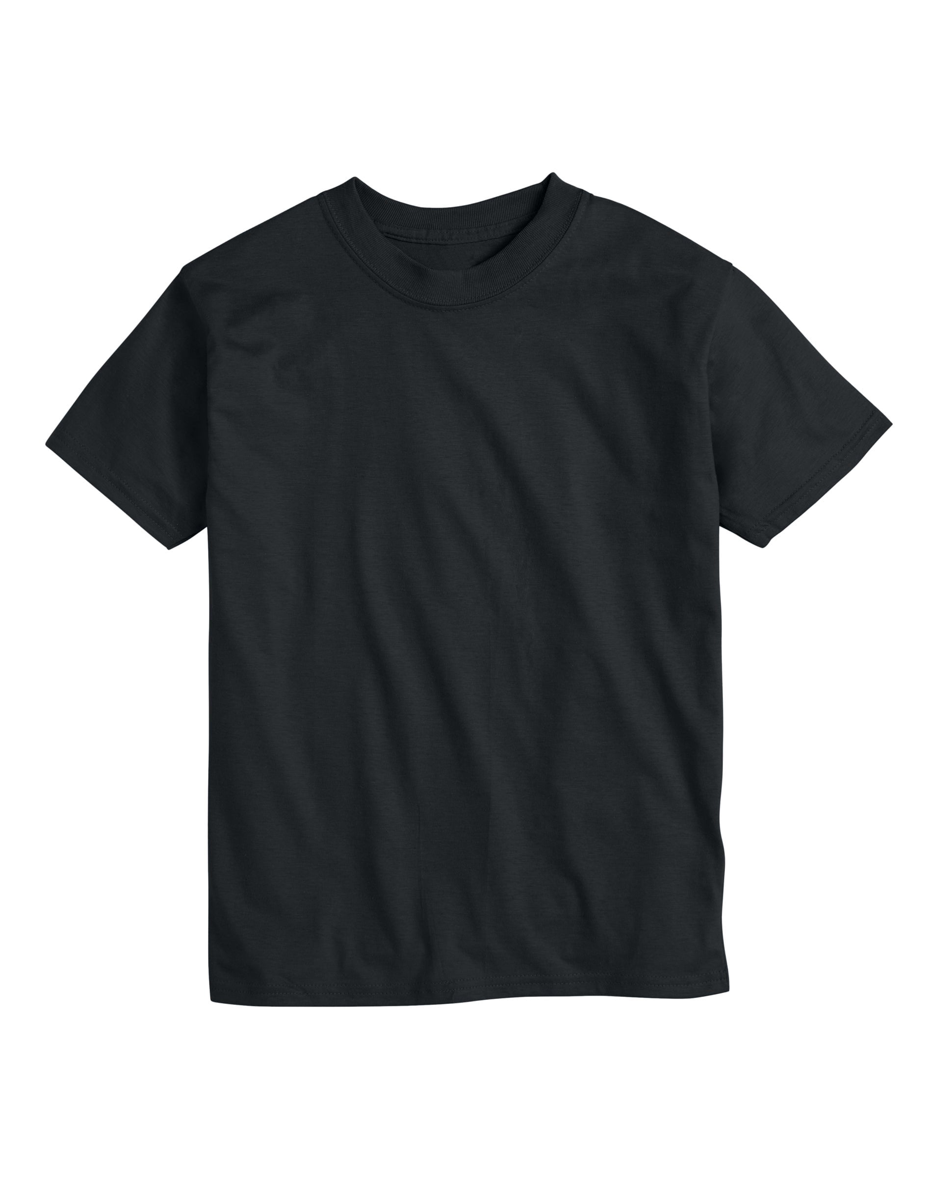 Hanes Mens Beefy T-Shirt 2-Pack, XL, Black