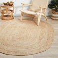 thumbnail image 1 of Aizza Trends 5x8 Ft Oval Natural Jute Area Rug, Boho Chic Natural Jute Area Rug - Hand-Braided, Rustic Farmhouse Decor for Living Room Carpet,, 1 of 4