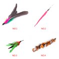thumbnail image 2 of serony Pet Cat Dogs Toys Funny Interactive Plush Toy Caterpillar Feather Stick Wand Replacement Head, 2 of 6