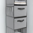 thumbnail image 4 of Mainstays 2PK Collapsible Drawers, Set of 2 Drawers for Hanging Shelf Closet Organizers, Polyester Fabric Bin with Handle for Adults, 4 of 6
