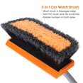 thumbnail image 2 of MATCC Long Handle Car Wash Brush with Squeegee Edge 10" Brush Head for Auto, RV, Truck, Boat, Pool Deck, 2 of 5