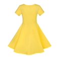 thumbnail image 2 of Robe Fille Coton Jaune Unicorn à Paillettes Manches Courtes Décontractée 4 Ans, 2 of 6