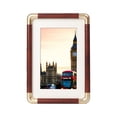 thumbnail image 2 of Plastic Photo Frame Plastic Imitation Red Corner Solid Wood Texture Photo Frame Tabletop Picture Frame Ornament(1Pcs) Rkxzt, 2 of 9
