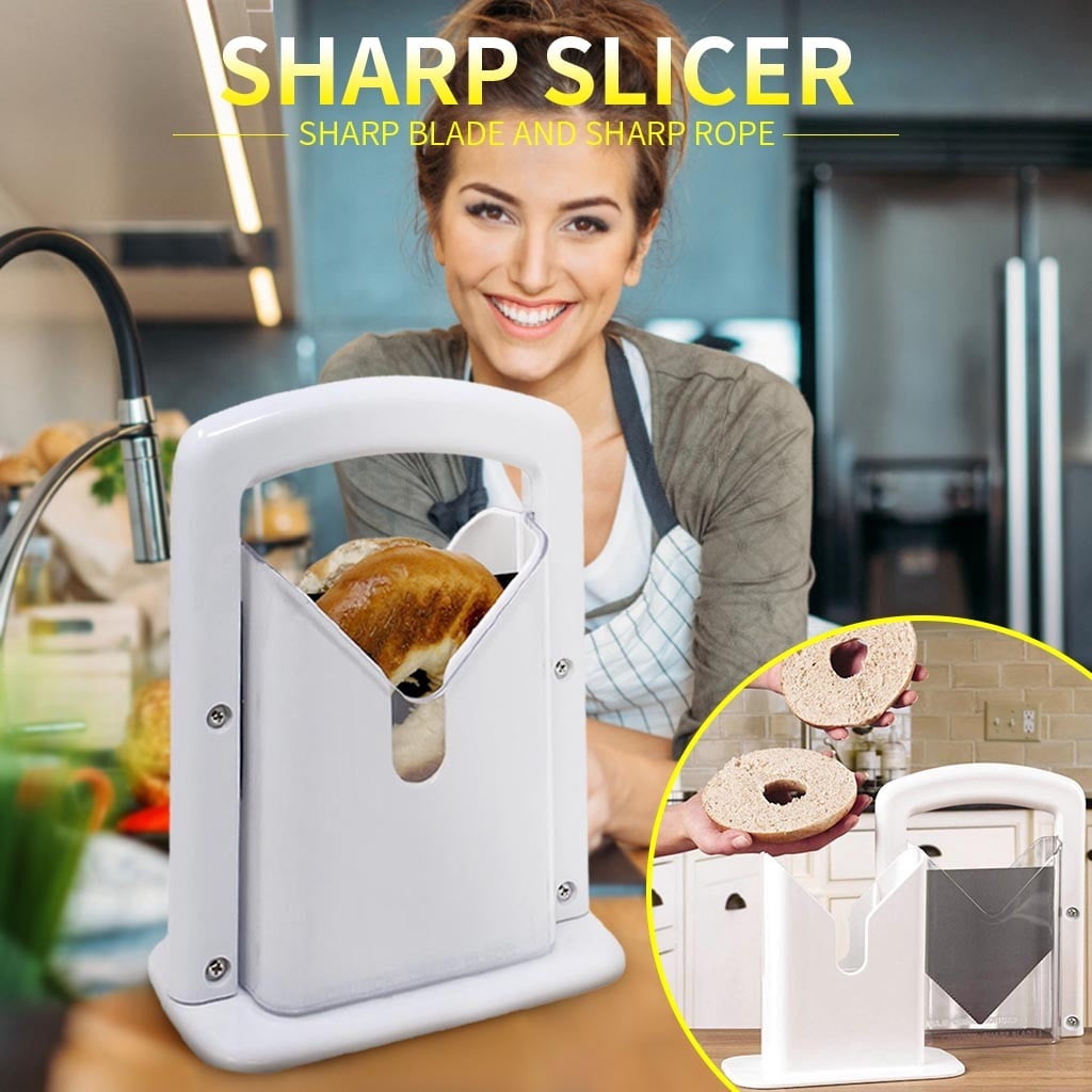 Agiferg Portable Removable Bread Bagel Slicers Perfect Bagel Cutter Every Toaster
