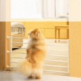 thumbnail image 4 of Portable Retractable Pet Dog Gate Screen Door Protection Fence Stair Gate Barrier Adjustable for Patio Cat House Height 42cm, 4 of 8