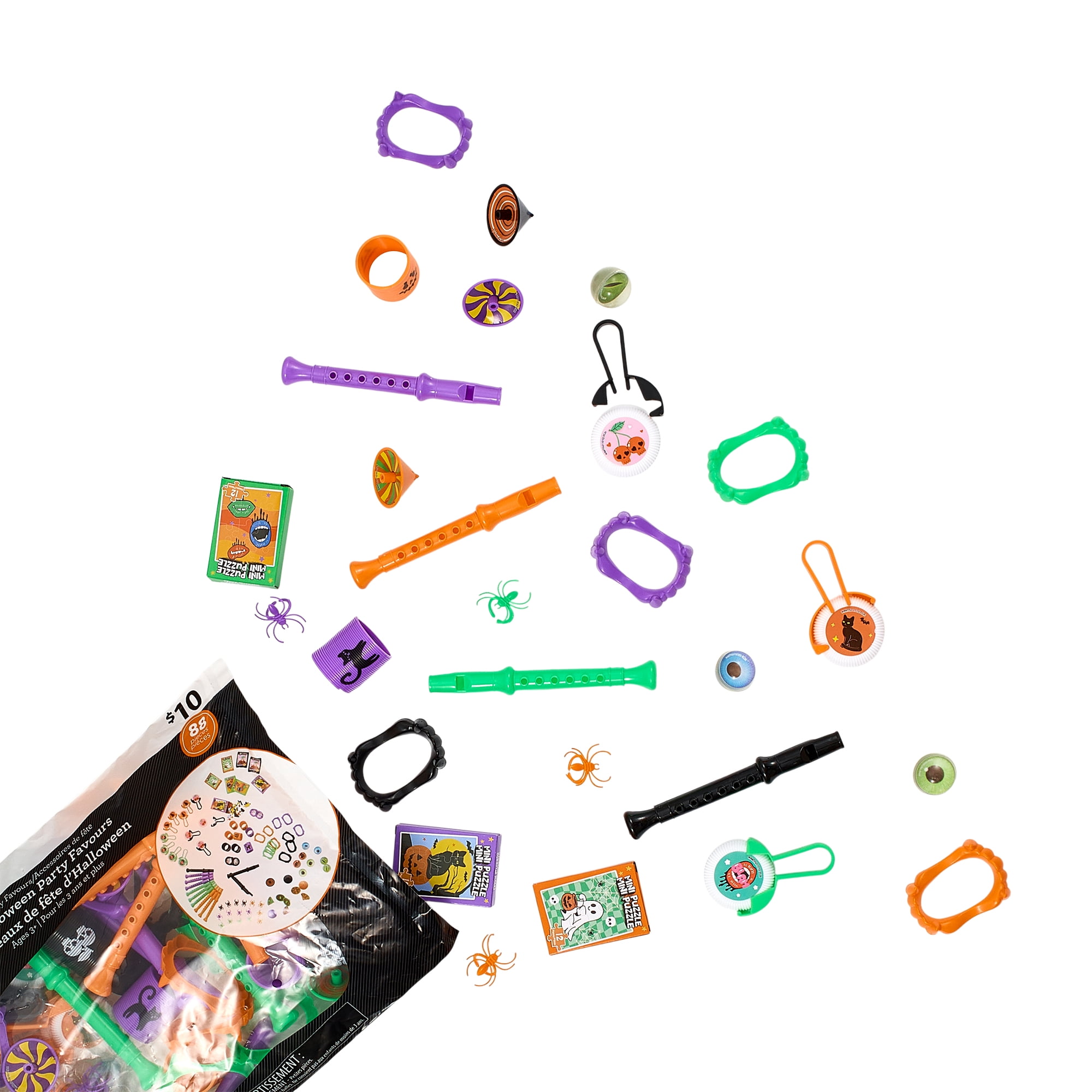 Multi Value Pack, 88 Pieces, Halloween, Party Favors, Halloween Collection, Ages 3+, by Way to Celebrate