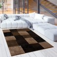 thumbnail image 2 of eRug Outlet Montage Collection Modern Abstract Area Rug (5x8 feet) - 5'3" x 7'7", Brown, 2 of 6