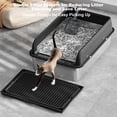 thumbnail image 4 of Stainless Steel Cat Litter Box with Lid Large Litter Box for Big Cats Non-Stick Stainless Steel Cat Boxes High Sides, Kitten Metal Boxes, Anti-Leakage, Easy to Clean, 4 of 7
