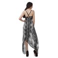 thumbnail image 3 of Moomaya Robe à Ourlet en Foulard pour Femmes, Imprimée, Col en V, Ourlet Asymétrique, 3 of 4