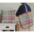 thumbnail image 4 of Soimoi Blue Heavy Satin Fabric Check Check Printed Fabric 1 Yard 54 Inch Wide, 4 of 4