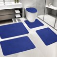 thumbnail image 3 of zanvin Memory Foam Bath Mat 5 Set Bathroom Rugs for 5 Pcs Toilet Mats Universal Soft Comfortable Water Absorption Non-Slip Thick Machine Washable Easy Dry Dark Color Bath Rugs, Gifts for Women, 3 of 5