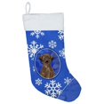 thumbnail image 1 of Carolines Treasures CK3937CS Flocons de Neige d'Hiver Labrador Chocolat Retriever Bas de Noël, 1 of 2