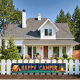 thumbnail image 4 of Forest Design Happy Camper Tent Banner Campfire Nature Scene for Outdoor Adventure Camping Event, 4 of 5
