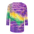 thumbnail image 5 of Penkiiy Blouse Carnaval Manches 3/4 Chemise de Printemps Quotidienne Tee Imprimé Masque Blouse Mardi Gras Col Rond 2024 Tee Tunique Habillée m Multicolore, 5 of 5