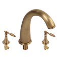 thumbnail image 1 of Double Handle Split Faucet G1/2 Sink Faucet Hot Cold Water Faucet Three Hole Basin Faucet European Style Basin Mixer Tap Copper  For Bathroom Kitchen, 1 of 8