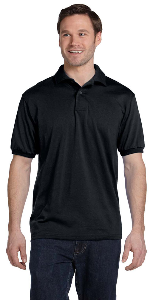 Hanes 054 EcoSmart Polo pour Hommes - Noir - 3TG