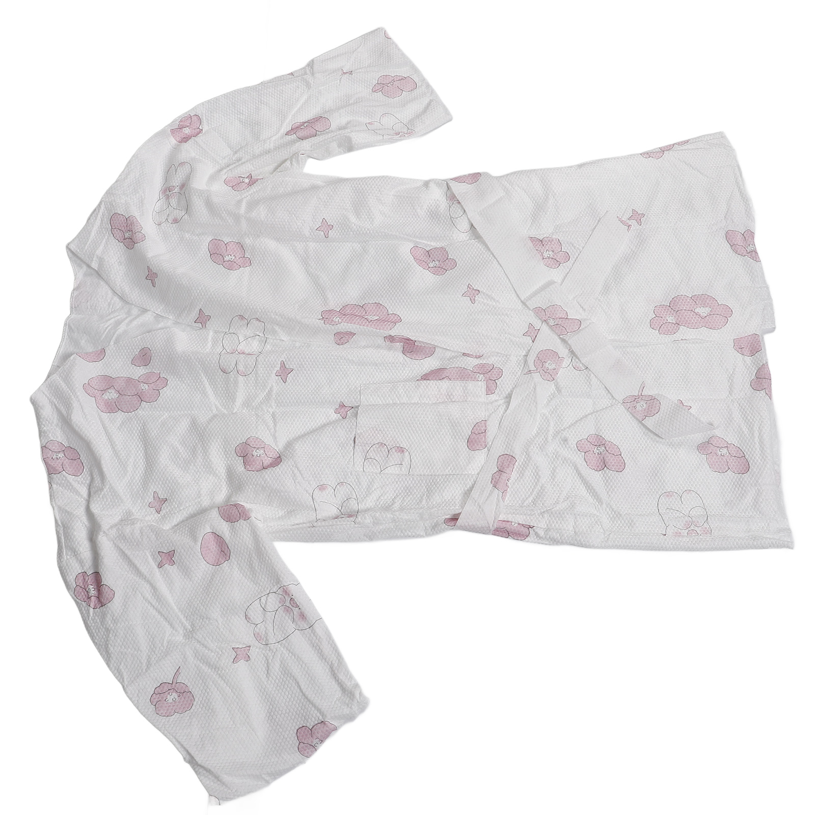 Raindrops Disposable Cotton Bathrobe with Moderate Thickness for Hotel Spa and Beauty Salon Use