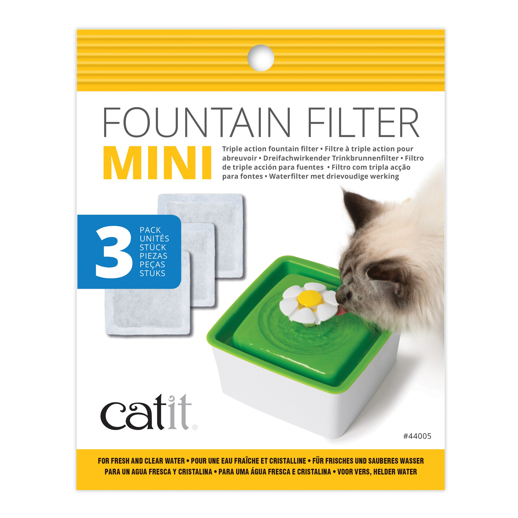 Catit Filtres pour Fontaine d'Eau pour Chat Mini, Lot de 3