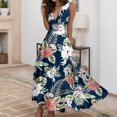 thumbnail image 2 of TJAZFJPA Robe Chic Mode pour Femmes Printemps et Été Imprimée Sans Manches à Col en V avec Fermeture Éclair Latérale Robe Style (5) Robe de Plage pour Invitée de Mariage Grande Taille Robes de Cocktail pour Femmes, 2 of 7