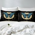 thumbnail image 3 of Erosebridal Housse de Couette Bohème Papillon Bleu Simple, Ensembles de Literie Hippie Astrologie Taille Simple, Réversible 2 Pcs (Sans Couette), 3 of 7