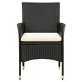 thumbnail image 2 of vidaXL Garden Chairs with Cushions 2 pcs Poly Rattan Black, 2 of 5
