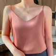 thumbnail image 2 of Timegard Womens Camisole Tops Spaghetti Strap V Neck Sleeveless Tank Tops Solid Color Comfy Shirts, 2 of 5