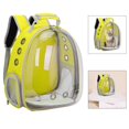 thumbnail image 1 of Transporteur pour Animaux Petits Chats Chiens Sac à Dos Chiot Transparent Clair 3 Randonnée Jaune, 1 of 8