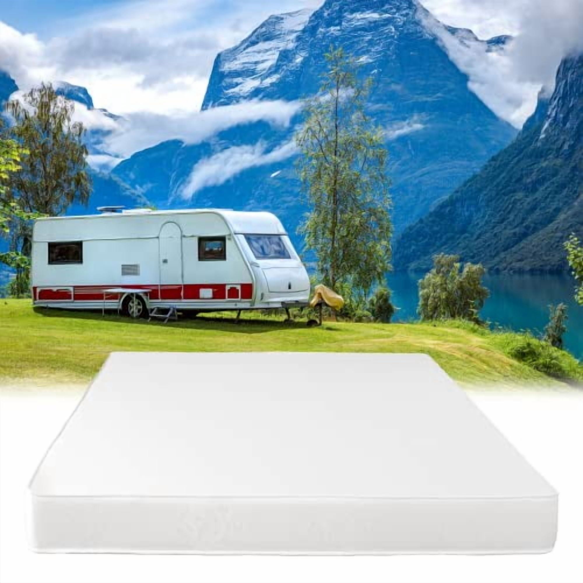 Serenia Sleep Queen Mattress for RV Camper, 8-Inch Memory Foam - CertiPUR-US Certified RV Mattress for a Comfortable Sleep - Open Cell Foam Trailer Bed Mattresses (60” x 80”)