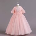 thumbnail image 2 of Robe Princesse pour Filles Enfants Bébés Filles Enfants d'Âge Moyen Robe en Gaze Brodée Robe Princesse, 2 of 9