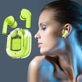 thumbnail image 3 of Crystal Earbuds,Transparent Digital Display Wireless Bluetooth Headset Bilateral Stereo Copper Ring Speaker With Charging Bin, 3 of 4