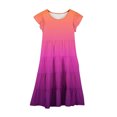 thumbnail image 4 of Tranfacy Robes d'Été pour Ados, Robes pour Filles Taille 10-12, Robe d'Été pour Filles 6-15 Mode Robe à Dégradé de Couleurs avec Poches Manches Courtes Col Rond Robe Trapèze, 4 of 5