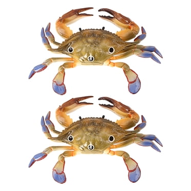 2Pcs Artificial Crabs Toys Fake Crabs Models Lovely Imitation Crabs Playthings
