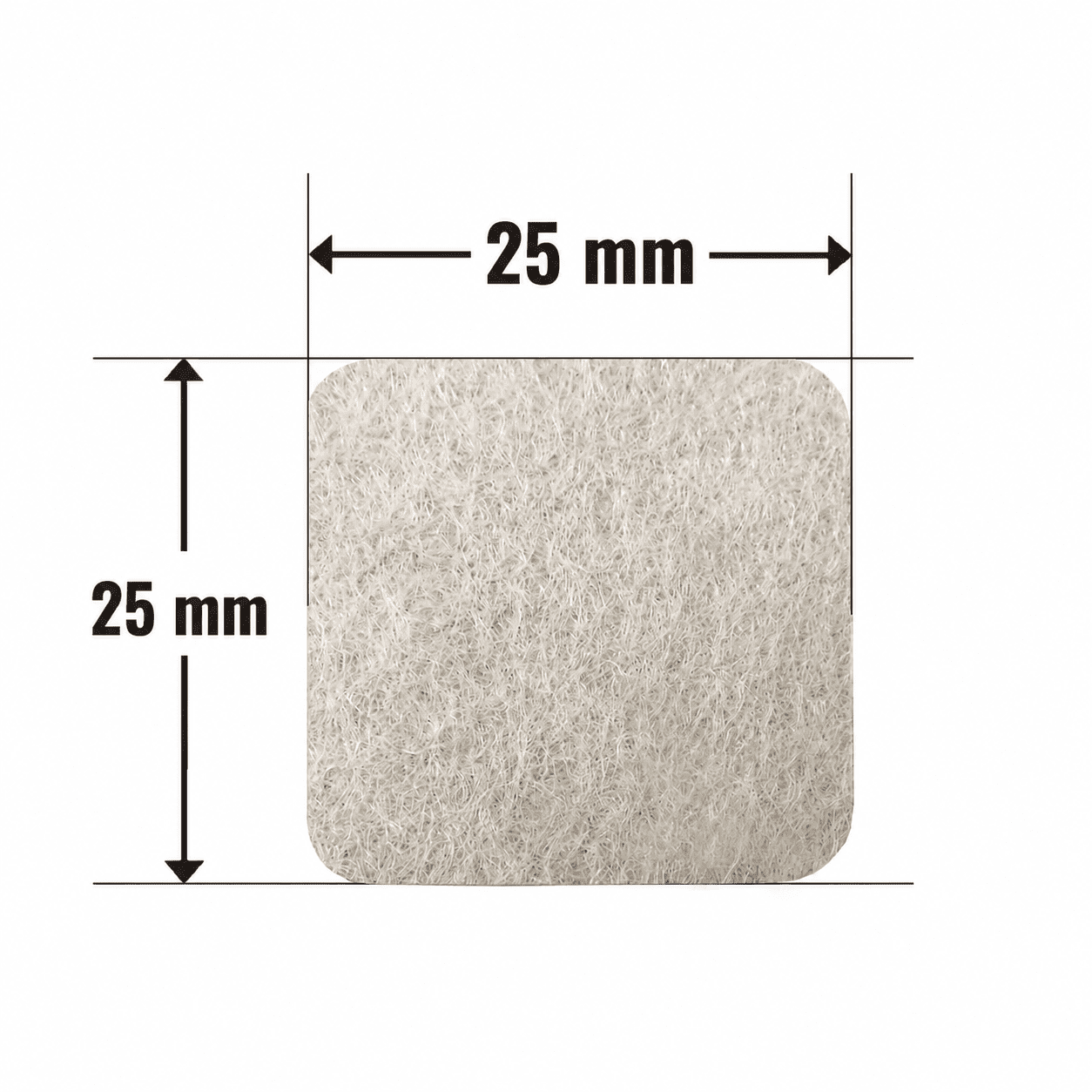 Super Sliders 2-1/2 inch Beige Round Felt Furniture for Hardwood and Tile Floors, 16 Pk