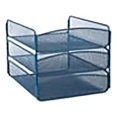 thumbnail image 1 of Scranton & Co 3-Tray Steel Metal Desk Organizer in Blue Finish, 1 of 20