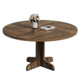 thumbnail image 1 of Farmhouse Style Round Dining Table for 4-6 – 47" Wood Table with Durable Base – Perfect for Kitchen, Dining or Living Room – Rustic Charm – Phoebe Nanmu, 1 of 7