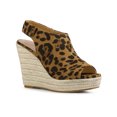 thumbnail image 1 of BLISSFUL STEP Sandales Compensées à Plateforme Espadrilles pour Femmes Léopard 7, 1 of 7