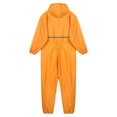 thumbnail image 4 of Miaeowve Mens Motorcycle Rain Suit One Piece Hooded Jumpsuit Reflective Strip Waterproof Rainsuit Yellow 165/M, 4 of 7