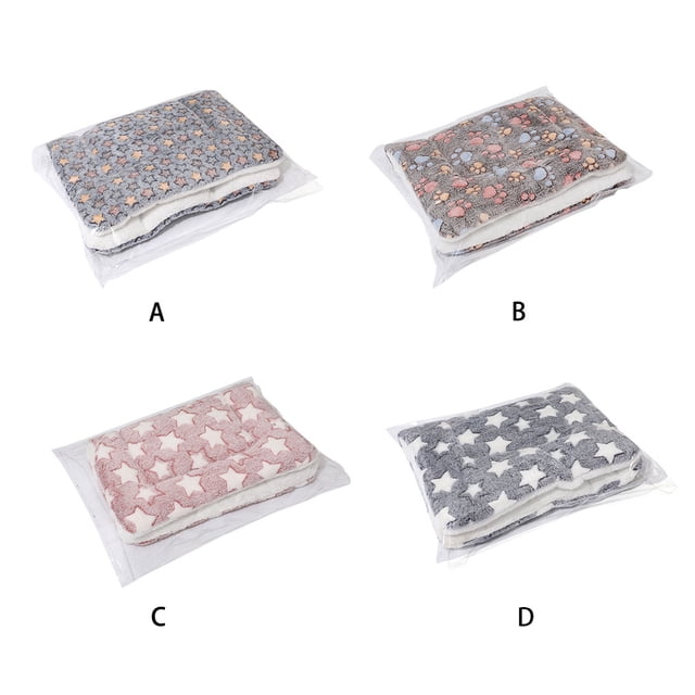 VONKY And Easy To Clean Warm Cat Dog Blanket For Maintenance Safe And Non-toxic blue white star 3 1Set