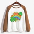 thumbnail image 4 of T-shirt de la Saint-Patrick pour Femmes, Imprimé Saint-Patrick, Col Rond, Manches Longues, Haut Ample, 4 of 4