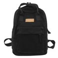 thumbnail image 1 of Sac à Dos Décontracté Hommes Femmes en Toile de Coton Sac d'École Mode Sac à Dos (Noir), 1 of 10