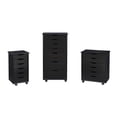 thumbnail image 2 of Craydon Six-Drawer Rolling Storage Cart, Black, 2 of 8