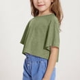thumbnail image 2 of DecSea T-Shirts Courts d'Été pour Filles, Mode Enfants, Coupe Ample, Col Rond, Manches Courtes, T-Shirts Basiques, 2 of 8