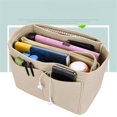 thumbnail image 1 of Insert Sac à Main Organisateur de Sac à Main Insert dans Sac Formeur avec Poche Intérieure Rapide, Sac de Rangement en Toile Jaune, 1 of 3