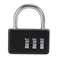 thumbnail image 1 of Unique Bargains 3 Digit Combination Padlock 3.6mm Shackle Zinc Alloy Lock,Black, 1 of 4