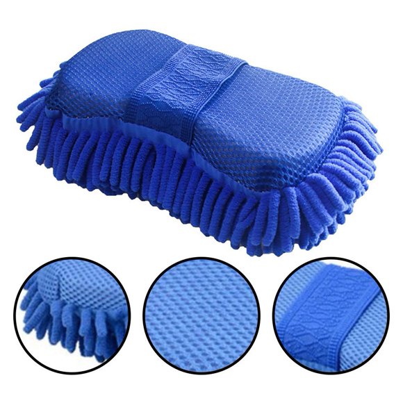 Car Cleaning Sponge Clean Microfiber Washing Tools Care Washing Brush Pad Cleaning Tool Car Wash Maintenance Tool Accessories Royal Blue Mingyiq