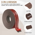 thumbnail image 3 of Uxcell Protector 2.4"x29.5 ft Self Adhesive Guard Brown for Wall Table Floor, 3 of 5